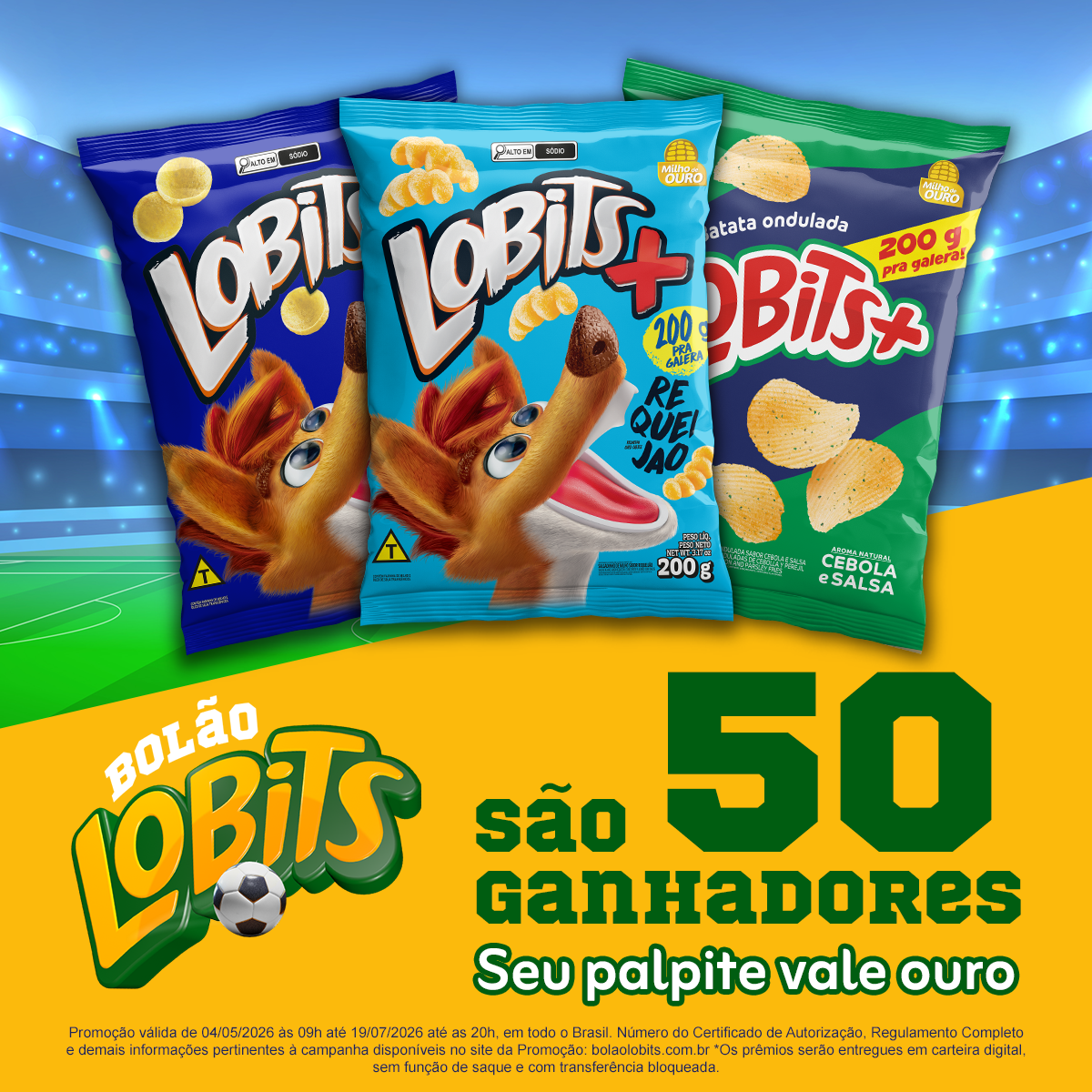 São 50 ganhadores. Seu palpite vale ouro